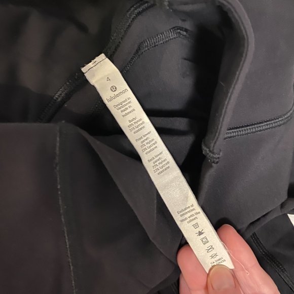 Lululemon Leggings Mid-Rise Crop Black - Picture 4 of 9